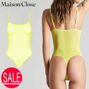 【訳あり】 Maison Close メゾンクローズ ボディ Tバックボディ 560872 蛍光 ネオンイエロー S セクシー CORPS A CORPS NEON 透け感 きれい 美しい Thong Body おしゃれ 大人 下着 セクシーランジェリー 透け シースルー タンガ ソング インポート