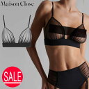 【訳あり】 MAISON CLOSE メゾンクローズ 三角ブラ ノンワイヤー トライアングルブラ 561970 ブラック 85B B70 セクシー NUIT F...
