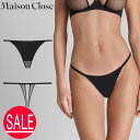 【訳あり】 MAISON CLOSE メゾンクローズ オープンTバック オープンショーツ 562002 ブラック S 36 セクシー NUIT FAUVE レー...