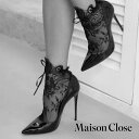 MAISON CLOSE メゾンクローズ 608423 ソックス レース ブラック ソックス　ストッキング ショートストッキング