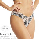 hanky panky ハンキーパンキー タンガ Tバック レディース PR4911-S34 SLIF スティルライフ ワンサイズ 伸縮性が良く 締め付け感がない ローライズタイプ フラワー柄