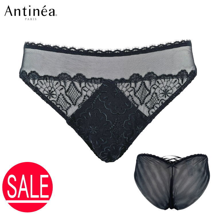 Antinea アンティネア ショーツ レディース 38 40 ブラック CCC0722 高級インポートランジェリー レース使いが美しい アンティニア