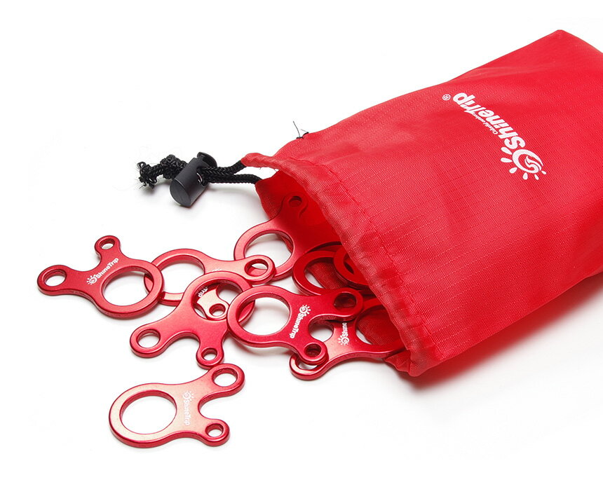 【メール便/送料無料】自在金具 ロープ テンショナー コード スライダー 10個セット 収納袋付き アルミ合金製 高強度 軽量 キャンプ テント タープ 用 アウトドア ランタン通販格安セール情報　楽天　通販