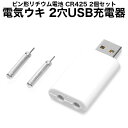 USB 充電器 Type-A 電気ウキ 電池 CR425 リチウム電池 セット 釣り用品 GD-UKICHARGE02-D