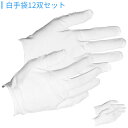 綿手袋 白手袋 12双セット 保湿 手荒れ 品質管理 運転 メンズ レディース 男性 女性 兼用 フリーサイズ ショート ロング