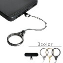 スマホ リング スタンド ストラップ ホルダー ステンレス シート 薄い おしゃれ かわいい 全3色 GD-STR-RINGSET