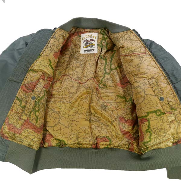 AVIREX アヴィレックス(アビレックス) 783-5952019 AVIREX 50周年記念 MA-1 シグネチャー ビッグロゴ AVIREX MA-1 SIGNATURE BIG LOGO