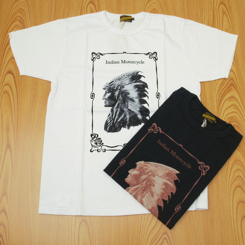 インディアンモーターサイクル IM77326 INDIAN MOTORCYCLE INDIAN FACE プリント半袖Tシャツ