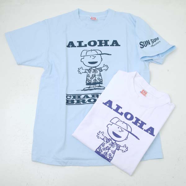 SUNSURF サンサーフSS78488 SUN SURF × PEANUTS S/S T-SHIRT ALOHA CHARLIE BROWN チャーリーブラウン プリント半袖Tシャツ