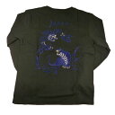 e[[m TT69299 / LONG SLEEVE SUKA T-SHIRT EMBROIDERED gEAGLE, TIGER & DRAGONh TVc ihJj XJT