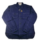 SUGARCANE VK[P[ SC25551 FICTION ROMANCE 8.5oz. WABASH STRIPE WORK SHIRT (LONG SLEEVE)@Vc@[NVc