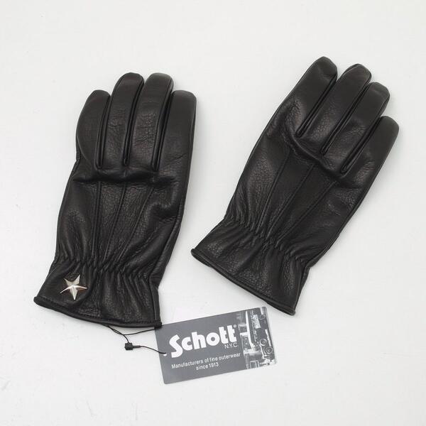 ショット 手袋 Schott ショット3169030-09 ONE STAR GLOVEワンスターグローブ ブラック 　革手袋