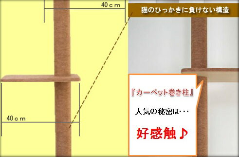 【交換部材販売開始！】キャットタワー カーペット巻き柱(ポール)スリム型専用交換(長さ約54cm)