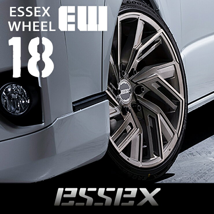 【ESSEX/エセックス】 ホイール EW 18インチ ブラックポリッシュ/ハイパーグロスハイエース レジアスエース キャラバン※メーカー直送品の為、代金引換利用不可