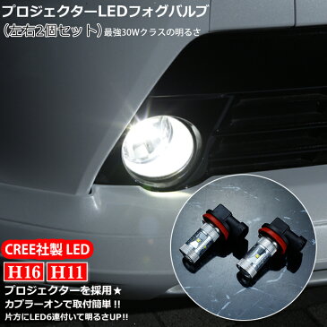 【CREE社製】クリー社製品 カローラランクス・アレックス H14.09〜H18.09 NZE12#系,ZZE123 HID仕様車・ハロゲン仕様車含む用 プロジェクターLEDフォグランプ 30Wクラス H11/H16 ホワイト 6000K　AWESOME02P05Nov16