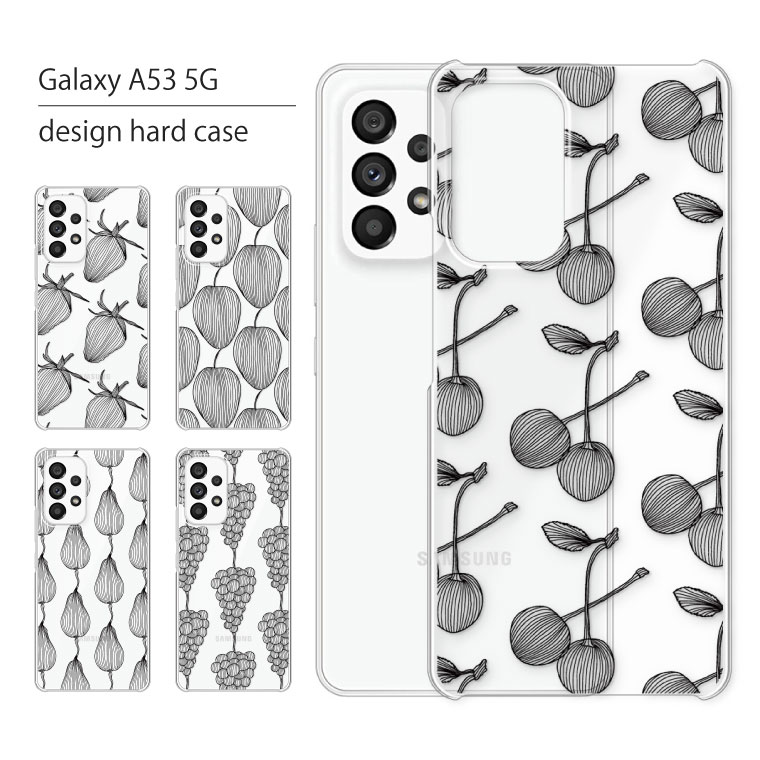 Rakuten - Galaxy A53 5G ケース SC-53C SCG15 ケース ギャラクシー A53 5G スマホケース スマホカバー カバー ハードケース おしゃれ かわいい 人気 ランキング デザイン シンプル モノトーン 線画 クリア 携帯ケース 携帯カバー
