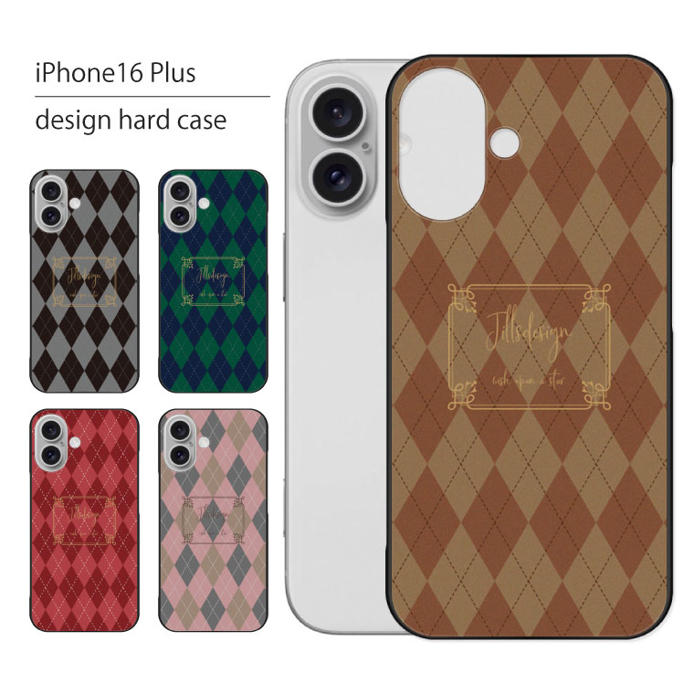 Rakuten - iPhone16 Plus ケース iPhone 16 Plus ケース アイフォン 16 プラス スマホケース スマホカバー カバー ハードケース おしゃれ 大人女子 かわいい 可愛い メンズ レディース シンプル アーガイル 携帯ケース 携帯カバー