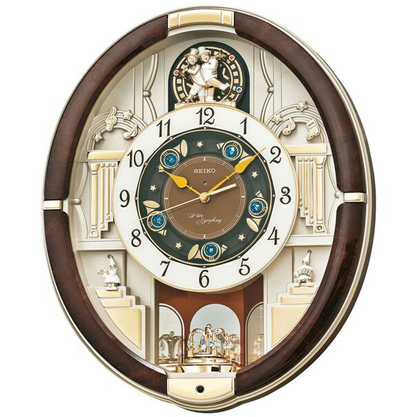 セイコークロック　SEIKO 【からくり時計】名入れ　壁掛け時計　掛け時計　ウエーブシンフォニー　R ...