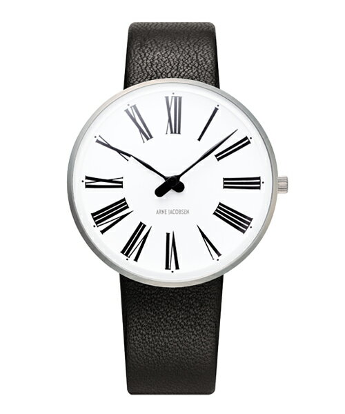 ͡䥳֥ӻ ARNE JACOBSEN Roman Watch Leather 34mm53301-1601 ROSENDAHL