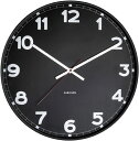 Karlssotn カールソン 掛け時計 Karlsson Wall Clock - BLACK ブラック 壁掛け時計 KA5847BK 低騒音タイプ ギフト ...