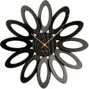 Karlsson　カールソン 掛け時計　Karlsson Wood flower Clock　壁掛け時計　KA5891BK 40cm　wood ギフト　贈り物　お洒落