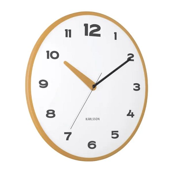 Karlsson カールソン 掛け時計 φ40cm WallClock ブリスク ドームクロック イエロー壁掛け時計 KA6028YE ギフト 贈り物 お洒落 モダン スタイリッシュ [2]