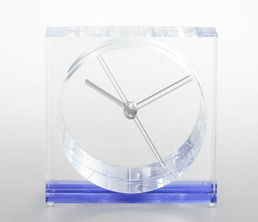 【Lemnos】ユニークなデザイン！Lemnos　レムノス　アクリル置き時計　IRIS イリス ブルーSSL14-09BL