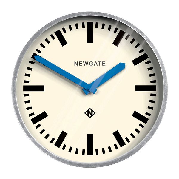 レトロなステーションクロック Galvanised Wall Clock Blue Hands NEW GATE ニューゲート掛け時計 LGWC-BH ニューゲート時計【楽ギフ_包装】【楽ギフ_のし】【楽ギフ_のし宛書】【楽ギフ_メッセ入力】【楽ギフ_名入れ】