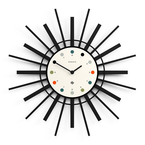 ニューゲート壁掛け時計　NEW GATEニューゲート　掛け時計 Stingray Wall Clock Black White STING325K ニューゲート時計【送料無料】