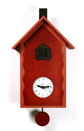 【ピロンディーニ】鳩時計　カッコー掛け時計　ピロンディーニ　CucuLac101Rosso イタリア　はと時計