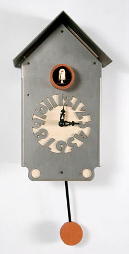 鳩時計 【ピロンディーニ】鳩時計 カッコー掛け時計　イタリア　Casetta151aluminum 　はと時計　ハト時計　カッコークロック