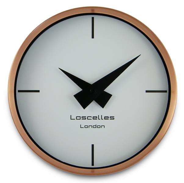 ロジャーラッセル掛け時計 RogerLascelles社製 Modern Brushed Copper Case WALL CLOCK 23cm COSMO-COPPER