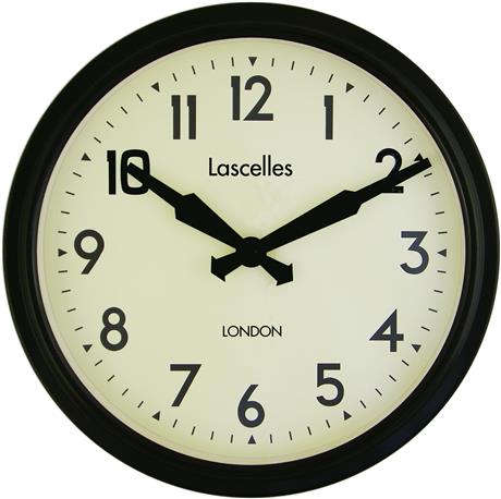 ロジャーラッセル　Roger Lascelles　SMITHスミス掛け時計 PERSONALISED　Smiths Retro Clock 38cm　ロジャーラッセル時計　PD-SM-RETRO-BLACK　壁掛け時計　時計　ウォールクロック　レトロ　文字入れ品