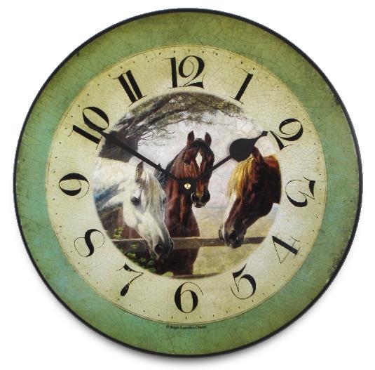 アンティーク調でお洒落！ロジャーラッセル掛け時計　Roger Lascelles掛け時計 HORSES 'OLD FRIENDS', WALL CLOCK 壁掛け時計　ロジャ..