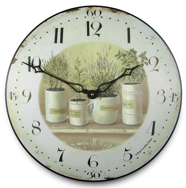 アンティーク調でお洒落 ロジャーラッセル掛け時計 RogerLascelles掛け時計 Herb Pots Wall Clock 壁掛け時計 PUB-POTS