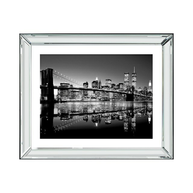 Rakuten - ピクチャーアート　マンハッタンフレーム BrooklynBridge　「ブルックリン橋」58cm×48cm　BVL271