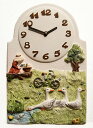 Terrastudio セラミック壁掛け時計 テラスタジオ 陶器 掛け時計 ドイツ製 Wall Clock 03-2601 ガチョウ 壁掛け時計 手造り ギフ...