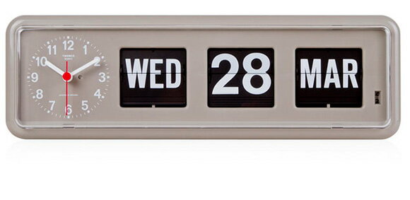 　トゥエンコ　カレンダー時計　　BQ-38GREY　グレイ　置き掛け兼用時計