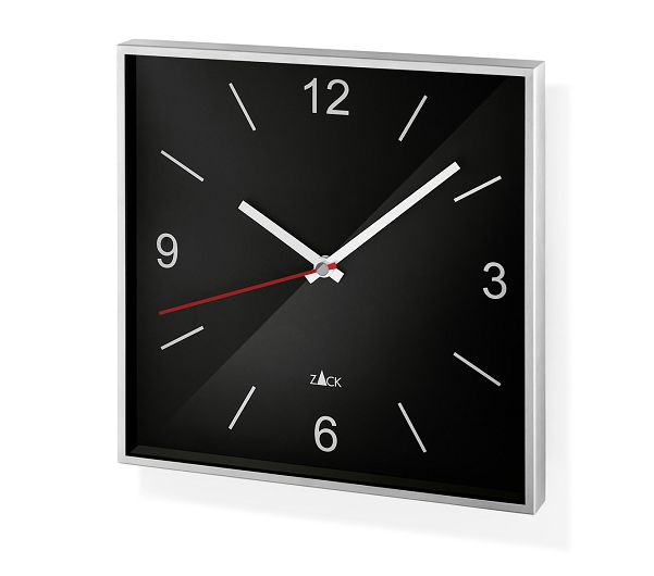 ドイツ ZACK ステンレス掛け時計 スクエア　26cm Wall Clock SILLAR 60052