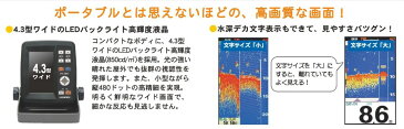 4.3型ワイドカラー液晶ポータブル魚探　HONDEX（ホンデックス）　PS-500C バリューセット　【魚群探知機】