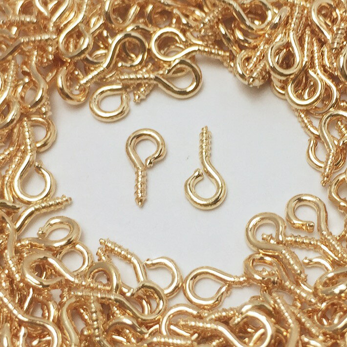 【リュミエラ】 ヒートン 【ゴールド（8mm） ／ ロジウム（7.5mm）】 約100個 ハン...