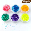 【リュミエラ】6色セット【ホロ(10)星の形2.5mm】ホログラム レジン 封入素材 ネイル ネイルアート ジェルネイル レジン素材 ネイル用品 おうち時間