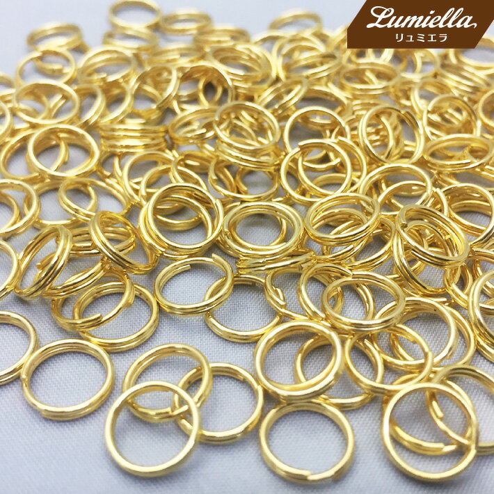Rakuten - 【リュミエラ】 二重丸カン ゴールド／ロジウム 8mm 100個 リング パーツ 金具 アクセサリーパーツ ハンドメイド おうち時間