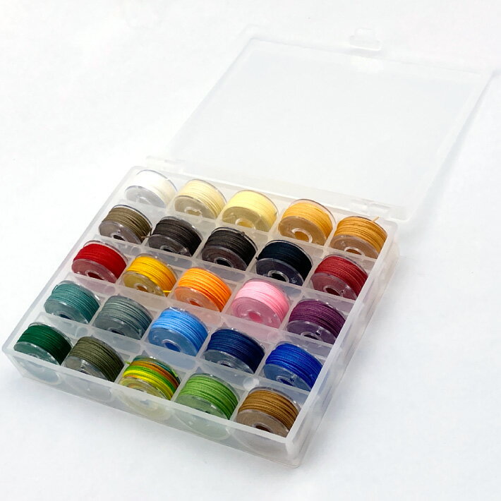 【KAMONレザー】蝋引き糸0.55mm25色セット各色約10mワックスコードレザークラフト手縫いロウ引き糸選べるカラー