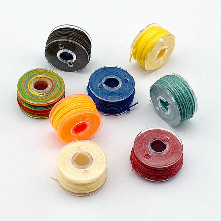 【KAMONレザー】蝋引き糸 0.65mm 25色セット 各色約6m ワックスコード レザークラフト 手縫い ロウ引き糸 選べるカラー 2