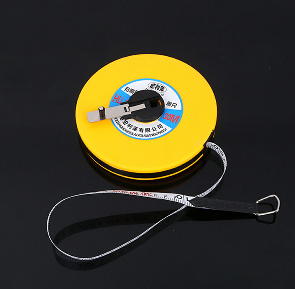 繊維タイプ 100m 巻尺 メジャー リネン ロングタイプ 強化ファイバーグラス グラウンドやコートの整備に 丈夫 長持ち 運動会 体育祭 測量 建築 土木 測...