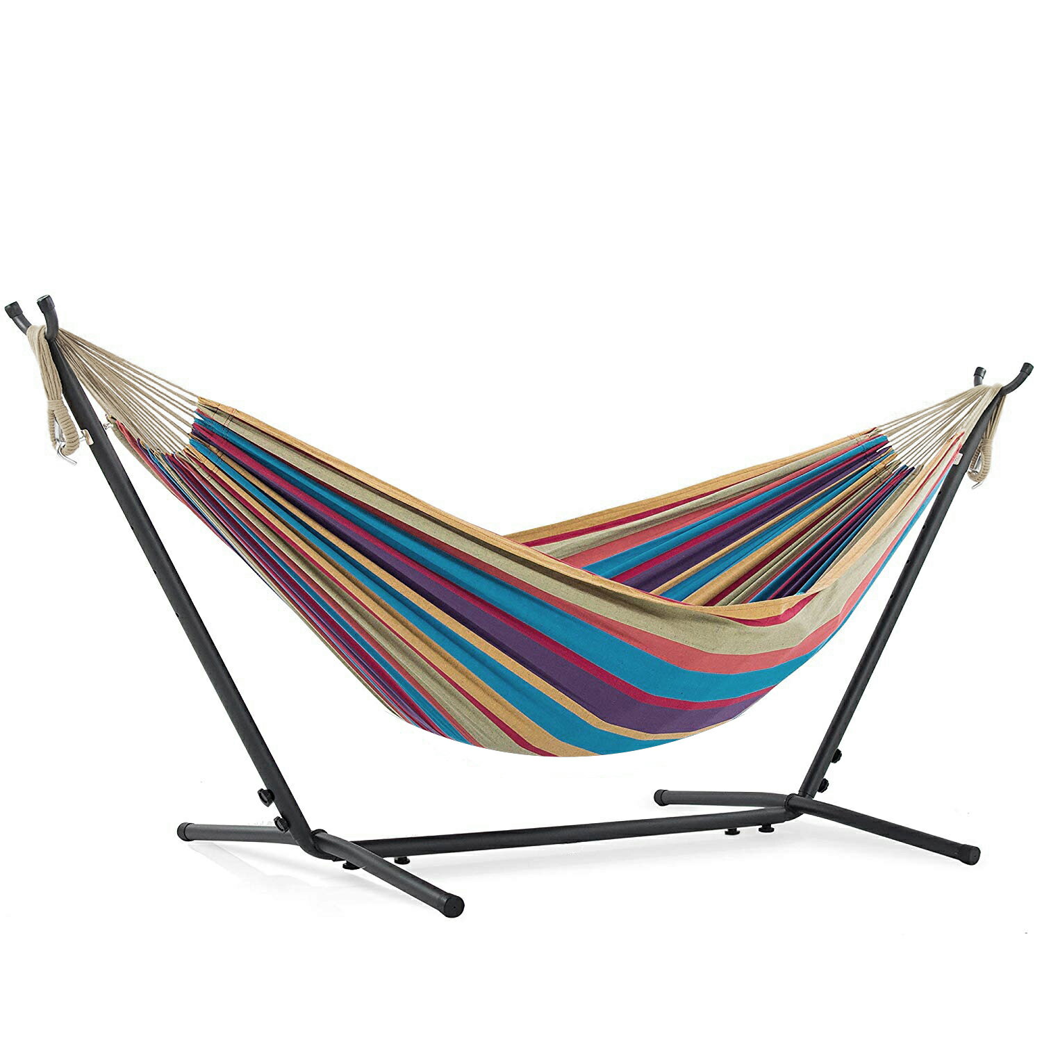 ポイント10倍 全米が愛したハンモック フレーム増強版 ビッグサイズ 室内 室外 自立式 ダブル 組み立て ネット 初心者にお奨め ハンモック 選び方 自立 人気 ロング 耐荷重300kg 折りたたみ 大きめ 大型 スタンド チェアー 屋外 野外 アウトドア キャンプ ベランダ お勧め