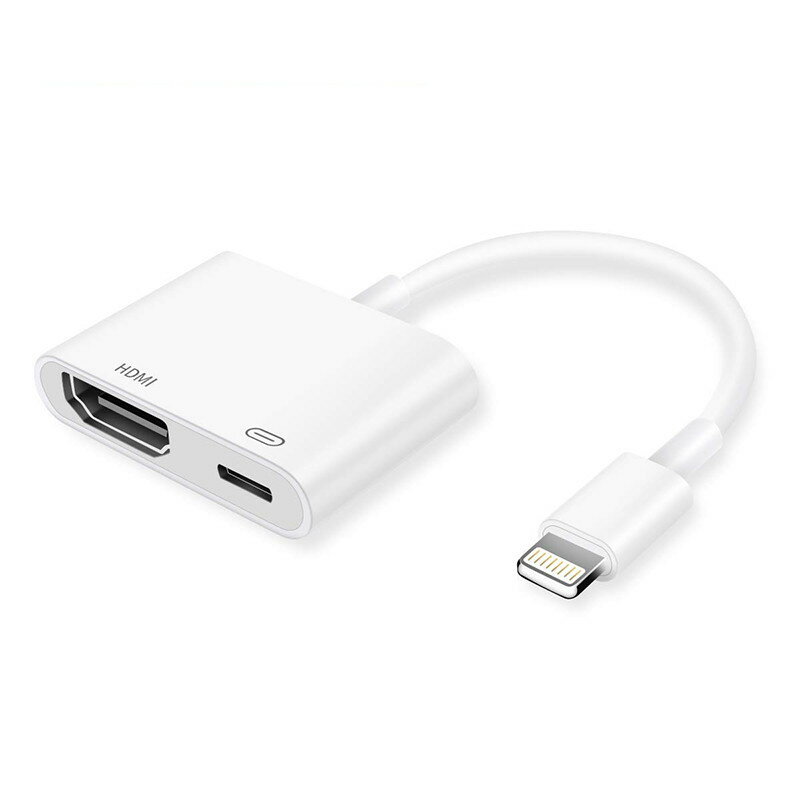 Lightning to HDMI 変換アダプタ 1080P 高解像度 給電 設定不要 iPhone/iPad/iPod to HDMI変換AVアダプタ iOS対応 ミラーリング iPhone XS MAX/XR/XS/X も対応 1080P 60Hz 4K対応 自動アップデート 変換線 ゲーム連結線 家庭映画 【メール便送料無料】