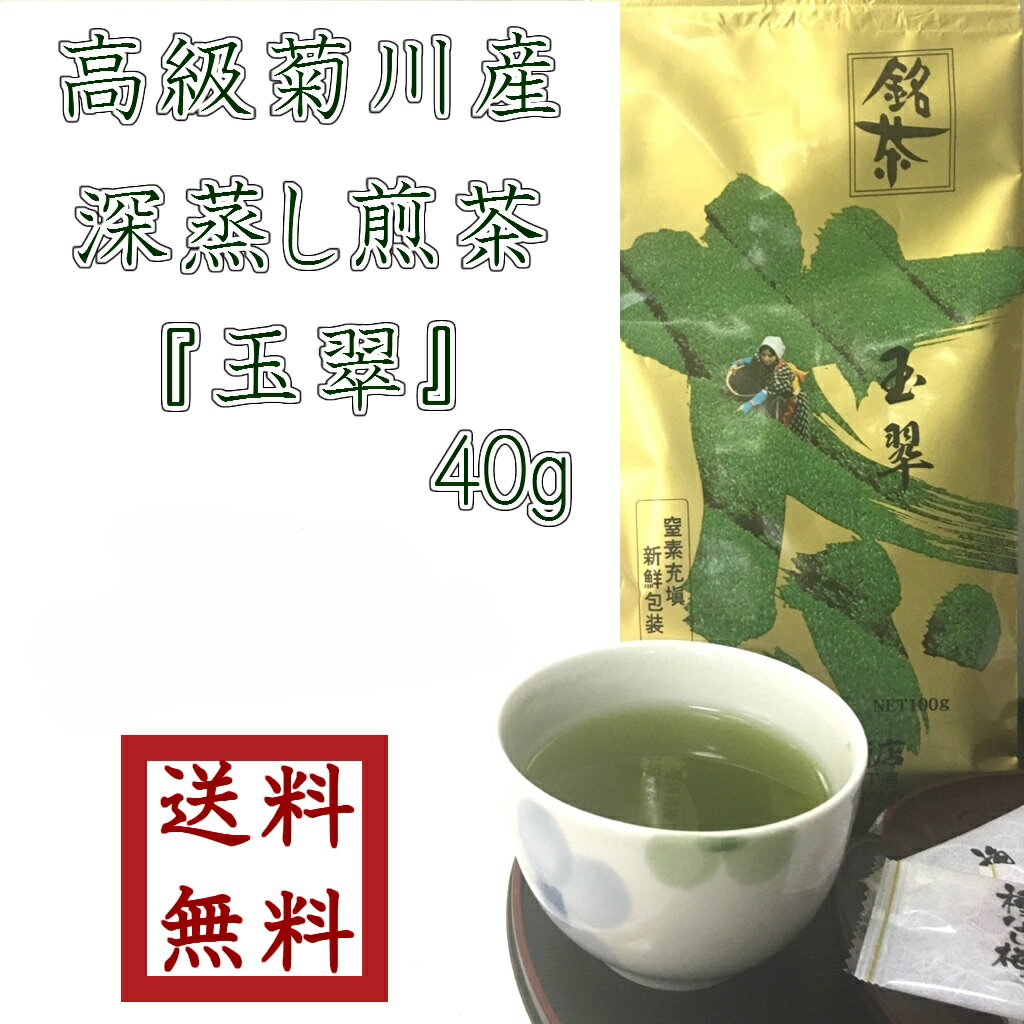 高級 深蒸し煎茶【玉翠】40g 菊川産緑茶 お試し ゆうパケット送料無料 日本茶 専門店