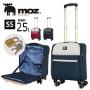 キャリーケース スーツケース moz モズ SSサイズ 軽量 25L 4輪 コインロッカーサイズ 機内持込 小さい 旅行 修学旅行 旅行カバン 南京錠 丈夫 北欧 可愛い 1~2泊 ファブリック 女性 母の日 mz-0239-39